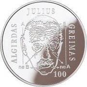 20 Euros Algirdas Julien Greimas, Lithuania, 2017 reverse image
