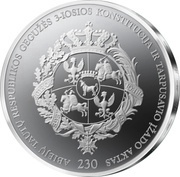 20 Euros 230th anniversary of the Constitution of 3 May and Mutual Pledge of the Commonwealth of the Two Nations, Lithuania, 2021 reverse image