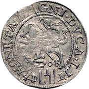 1 Groat - Sigismund II Augustus 2nd portrait, Lithuania, 1566-1568 reverse image