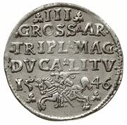 3 Groat - Sigismund II Augustus Wilno mint, Lithuania, 1546-1556 reverse image