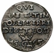 3 Groat - Sigismund II Augustus Tykocin mint, Lithuania, 1565-1566 reverse image