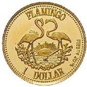 1 Dollar Bullion-Flamingo, Bahamas, 1995 reverse image