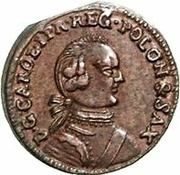 1 Solidus - Carl of Saxony Mitau; angled shield obverse image