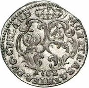 1 Grossus - Carl of Saxony Mitau; curved shields without wreath reverse image