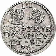 3 Grossus - Wilhelm Kettler Mitau; without shield reverse image
