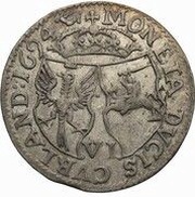 6 Grossus - Friedrich Casimir Kettler Mitau, Livonia, 1694 reverse image