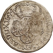6 Grossus - Friedrich Casimir Kettler Mitau, Livonia, 1694 reverse image