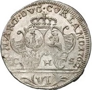 6 Grossus - Carl of Saxony Mitau reverse image