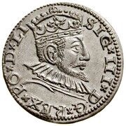 3 Grossus - Sigismund III Vasa Riga; long and pointed beard obverse image