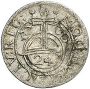 3 Polker - Carl XII Grid at centre, Livonia, 1700 reverse image