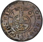 3 Polker - Carl XII Lion at centre, Livonia, 1700-1701 reverse image