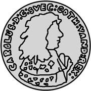 ¼ Dalderi - Carl XI obverse image