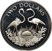 2 Dollars - Elizabeth II, Bahamas, 1981-1989 reverse image