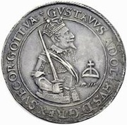 1 Dalderi - Gustav II Adolf Looking up obverse image