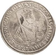 1 Dalderi - Gustav II Adolf Looking forward obverse image