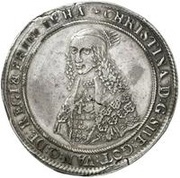1 Dalderi - Christina 2nd portrait; small lettering obverse image