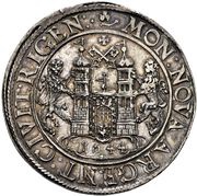 1 Dalderi - Christina 2nd portrait; large lettering, Livonia, 1644 reverse image