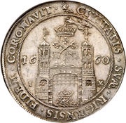 1 Dalderi - Carl XI 1st portrait reverse image