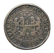 2 Dalderi - Christina 1st portrait, Livonia, 1644 reverse image