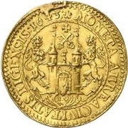 1 Ducat - Christina 1st portrait, Livonia, 1643 reverse image