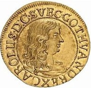 1 Ducat - Carl XI 3rd portrait; with inner circle obverse image