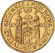 1 Ducat - Carl XII Type 1, Livonia, 1700-1701 reverse image