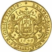 2 Ducats - Christina 2nd portrait, Livonia, 1646 reverse image