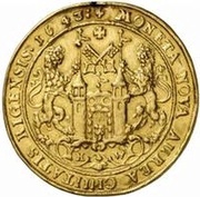 3 Ducats - Christina 1st portrait, Livonia, 1643 reverse image
