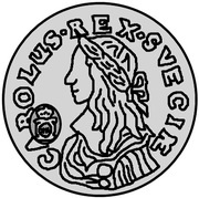 1 Mark - Carl XII Countermark; type 1 obverse image