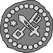 Denier Bracteate - Anonymous Sword right; key left and down; star left; square ring obverse image