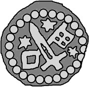 Denier Bracteate - Anonymous Sword right; key left and down; star left, right, and above obverse image