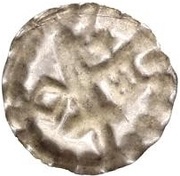 Denier Bracteate - Anonymous Sword left; key right and down; star above, Livonia, 1248-1346 reverse image