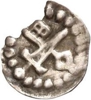 Denier Bracteate - Anonymous Sword left; key right and up obverse image