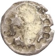 Denier Bracteate - Anonymous Sword right; key left and up, Livonia, 1248-1346 reverse image