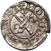 1 Artig - Dietrich II Damerow Without circle, Livonia, 1379-1400 reverse image