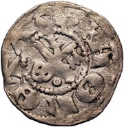 1 Artig - Dietrich II Damerow With circle; large legend, Livonia, 1379-1400 reverse image