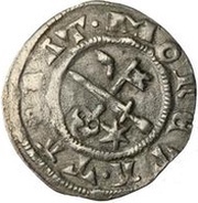 1 Artig - Dietrich III Resler Vertical lump; one-ended, Livonia, 1413-1441 reverse image