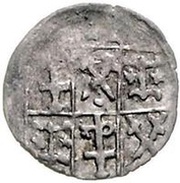 1 Pfennig - Johannes V Blankenfeld Sword right; key left obverse image