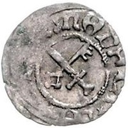 1 Pfennig - Johannes V Blankenfeld Sword right; key left reverse image