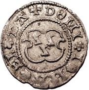 1 Schilling - Johannes VI Bey Curvy shields; sword left; key right obverse image