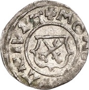 1 Schilling - Jodokus von der Recke Two shields with flat tops, Livonia, 1543-1544 reverse image
