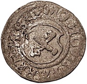 1 Schilling - Jodokus von der Recke Two shields with curved tops, Livonia, 1545 reverse image