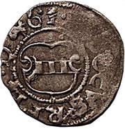 1 Schilling - Jodokus von der Recke One shield with bumpy top and curved bottom; key down obverse image