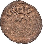 1 Pfennig - Heinrich von Galen and Wilhelm von Brandenburg Riga, Livonia, 1551-1556 reverse image