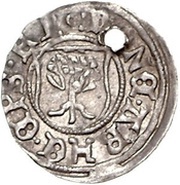 1 Schilling - Wolter von Plettenberg and Jasper Linde Riga; curved sides, Livonia, 1509-1524 reverse image