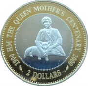 2 Dollars - Elizabeth II Queen Mother reverse image