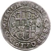 ½ Mark - Heinrich von Galen and Wilhelm von Brandenburg Riga; attached crosses obverse image