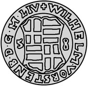 ½ Mark - Wilhelm von Fürstenberg and Wilhelm von Brandenburg Riga obverse image