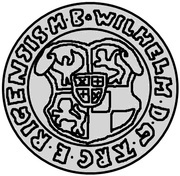 ½ Mark - Wilhelm von Fürstenberg and Wilhelm von Brandenburg Riga, Livonia, 1558 reverse image