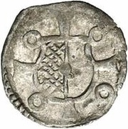 1 Pfennig - Wolter von Plettenberg Riga; two shields obverse image